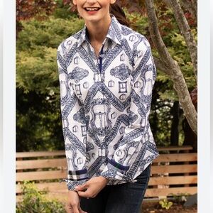 NWT Dizzy Lizzie The Tizzie Shirt - Geometric/Rome Shirt